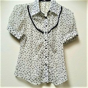 Sheer butterfly blouse